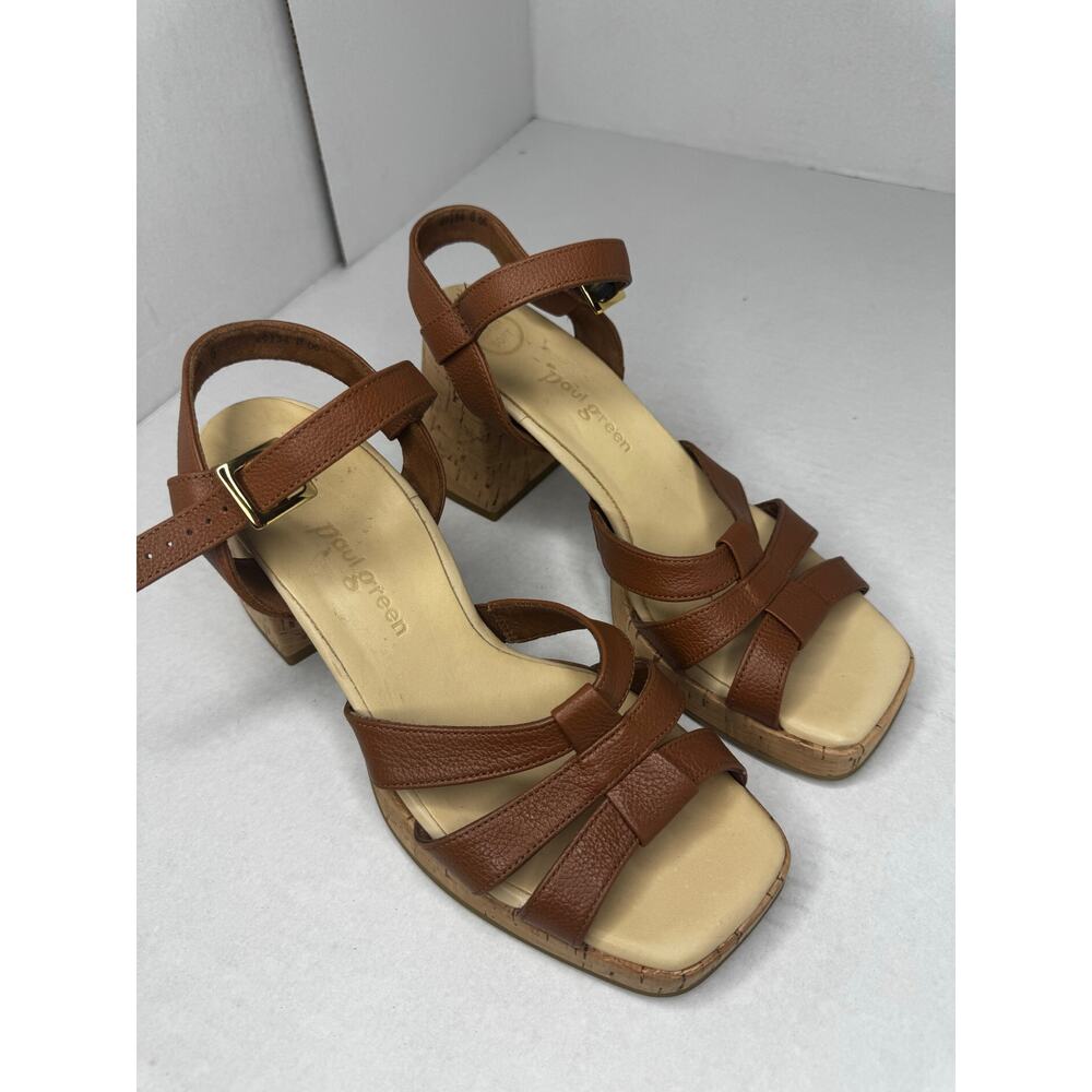 Paul Green Tina Fisherman Sandals Tan Neutral Leather Size UK 6 US 8.5 - Picture 12 of 12